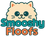 Logo of Smooshy Floofs with a fluffy cat design on a white background