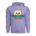 A Hoodie style shirt with smooshy floofs logo on the front